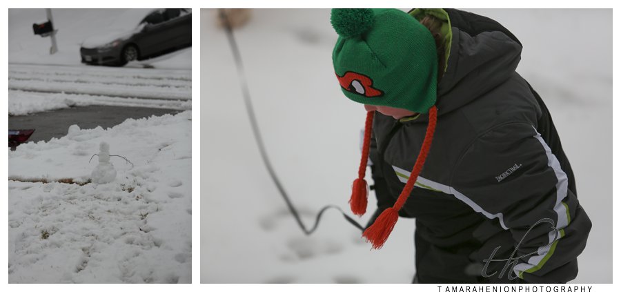 Snowball Fight and Snowman